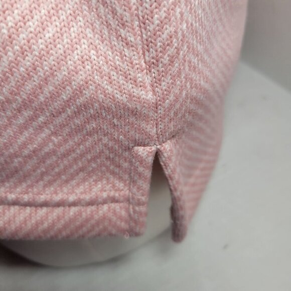 J.Crew Women Pink Glen Plaid Sophisticated Herringbone Cowl Pullover Size M - Picture 8 of 10